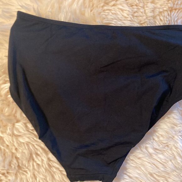 Land’s End swim bottoms retro twist full coverage black bathing suit size 8 - Picture 8 of 8